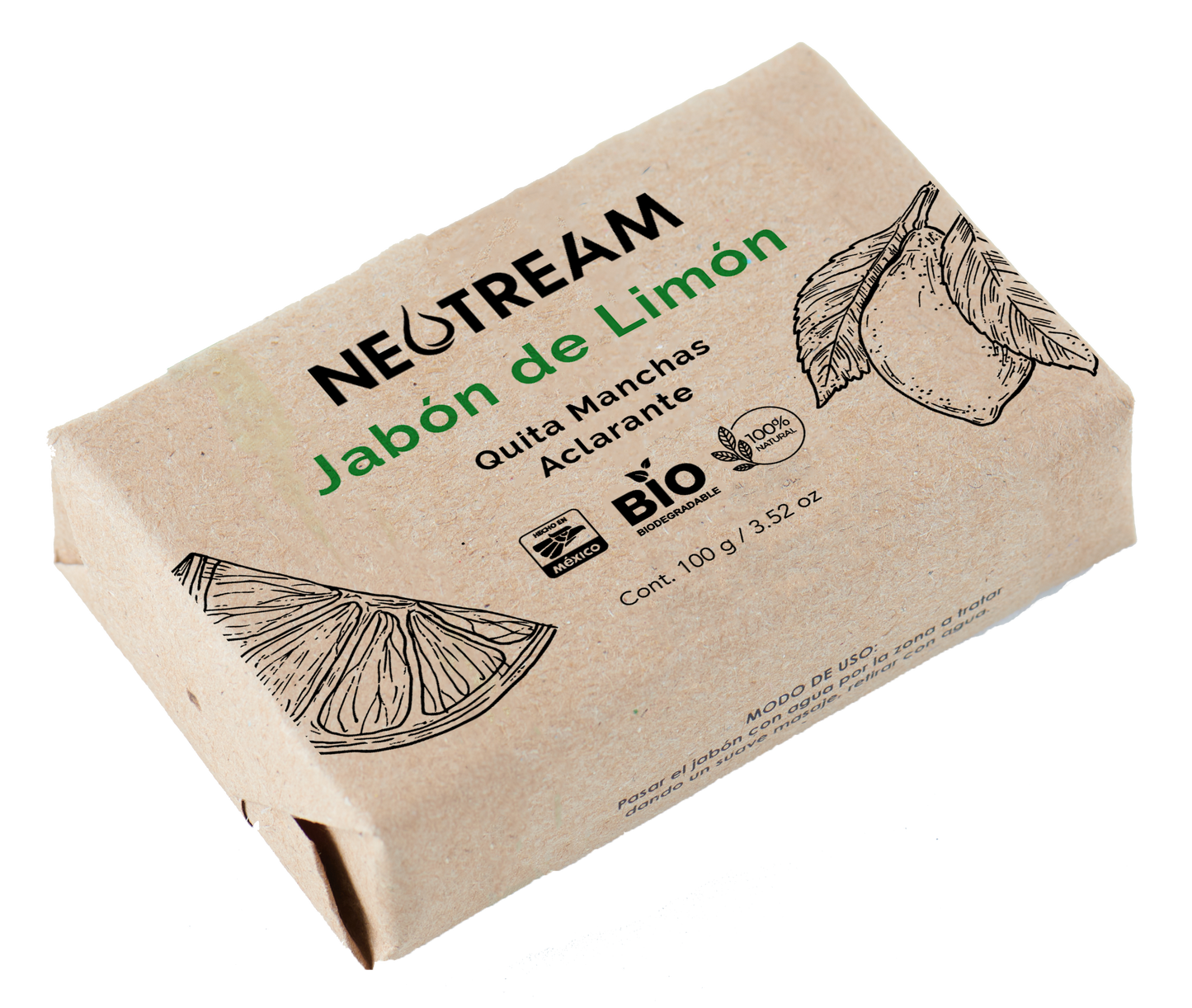 Caja con 20 piezas de Jabón de Limón 100 gramos
