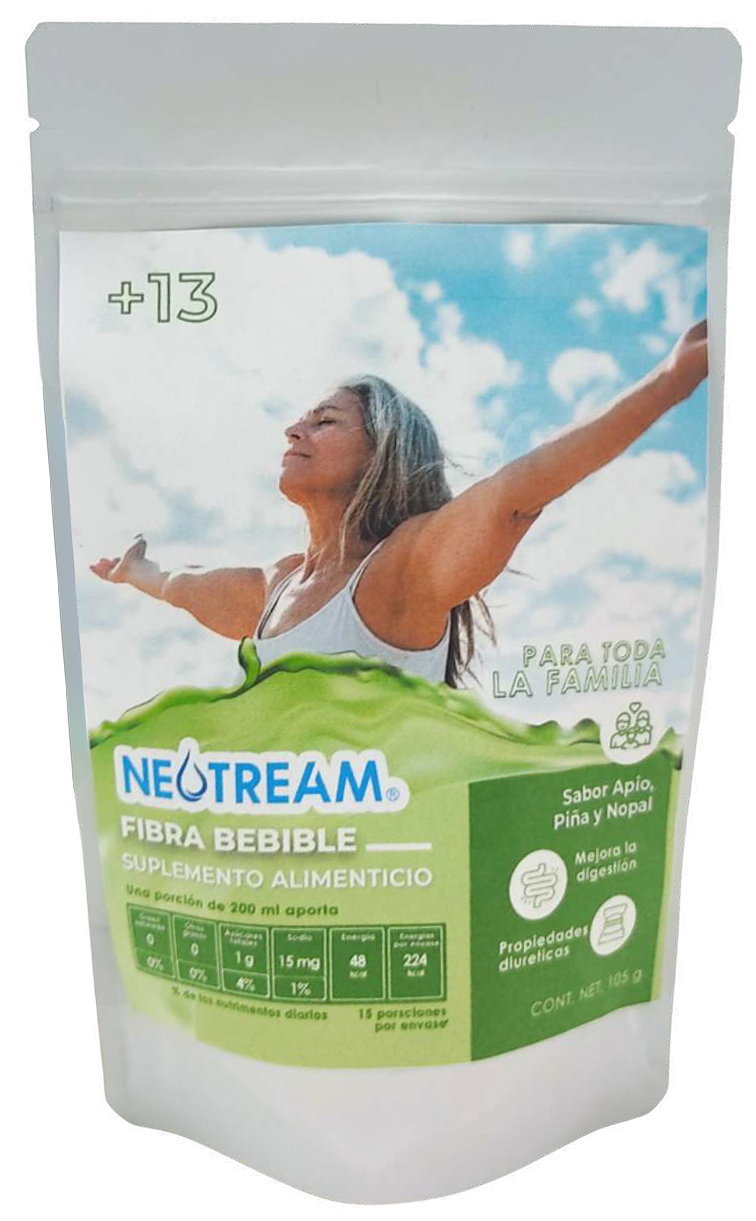Fibra Bebible Sabor Piña, Apio y Nopal 105 gramos