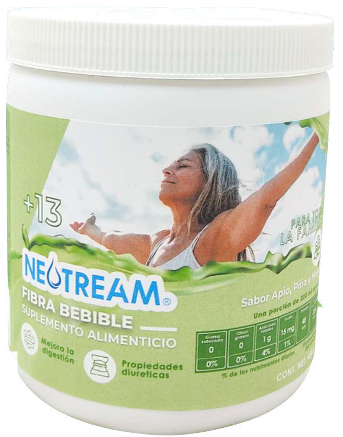 Fibra Bebible Sabor Piña, Apio y Nopal 450 gramos
