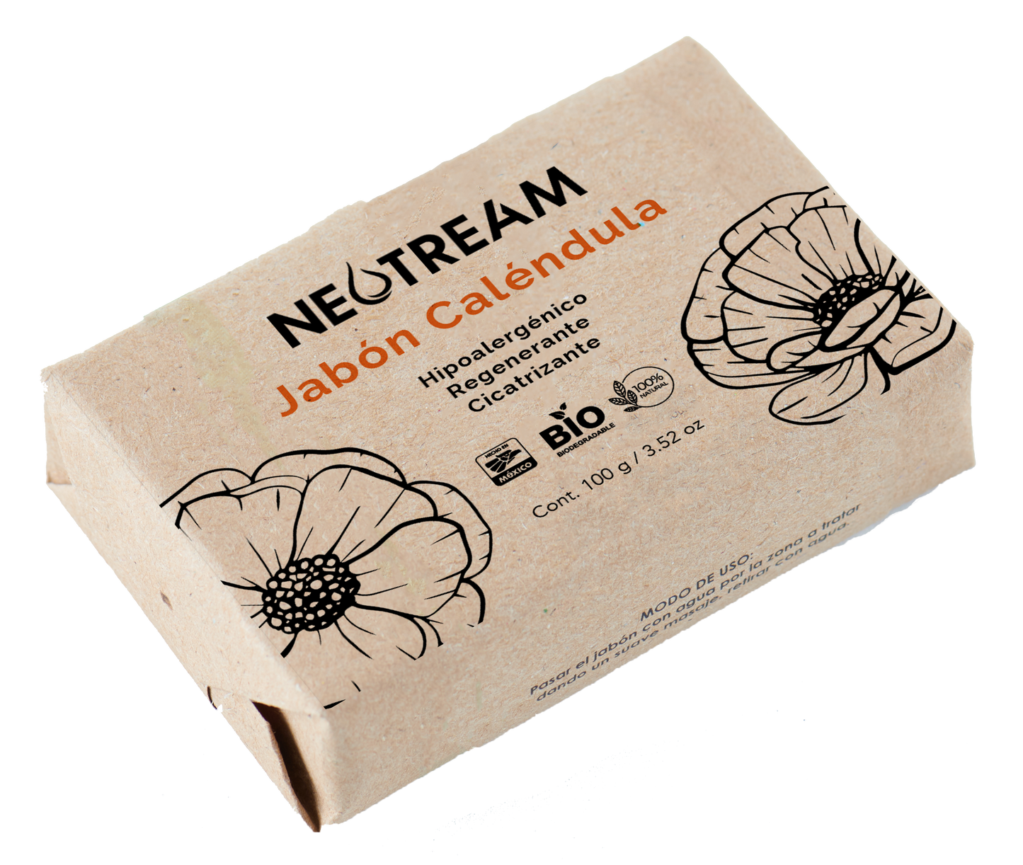 Caja con 42 piezas de Jabón de Caléndula 100 gramos