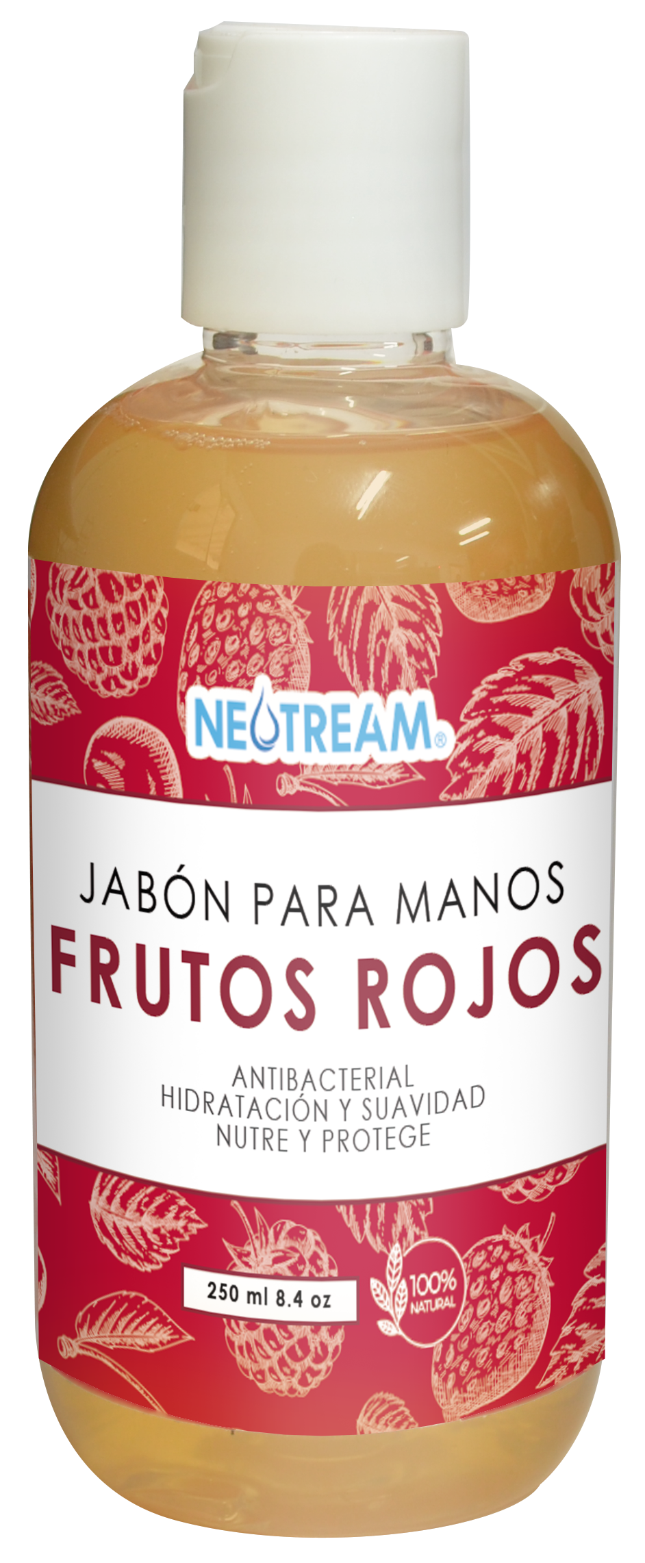Caja con 48 piezas de Jabón Líquido para Manos Frutos Rojos 250 ml