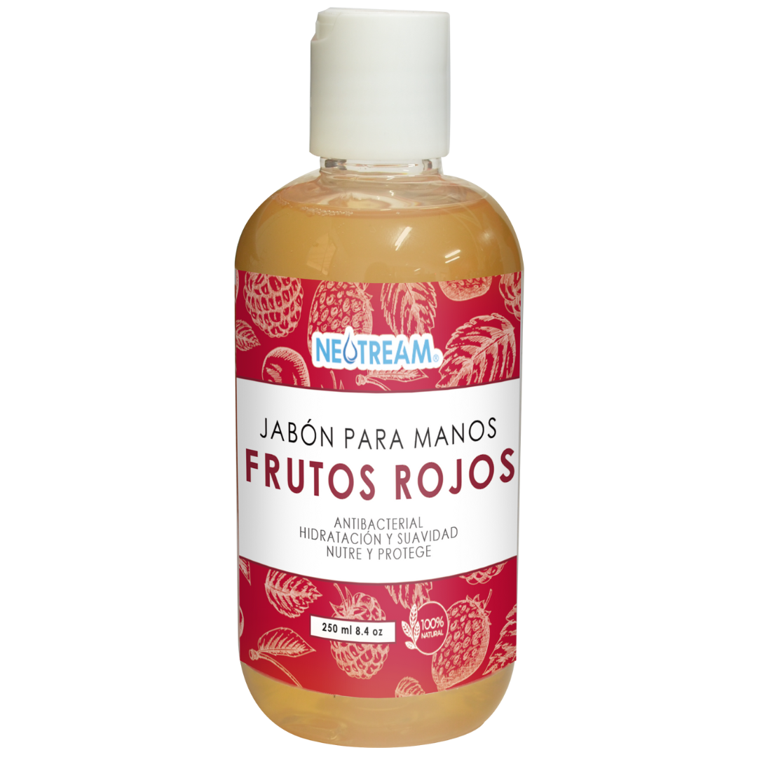 Caja con 48 piezas de Jabón Líquido para Manos Frutos Rojos 250 ml