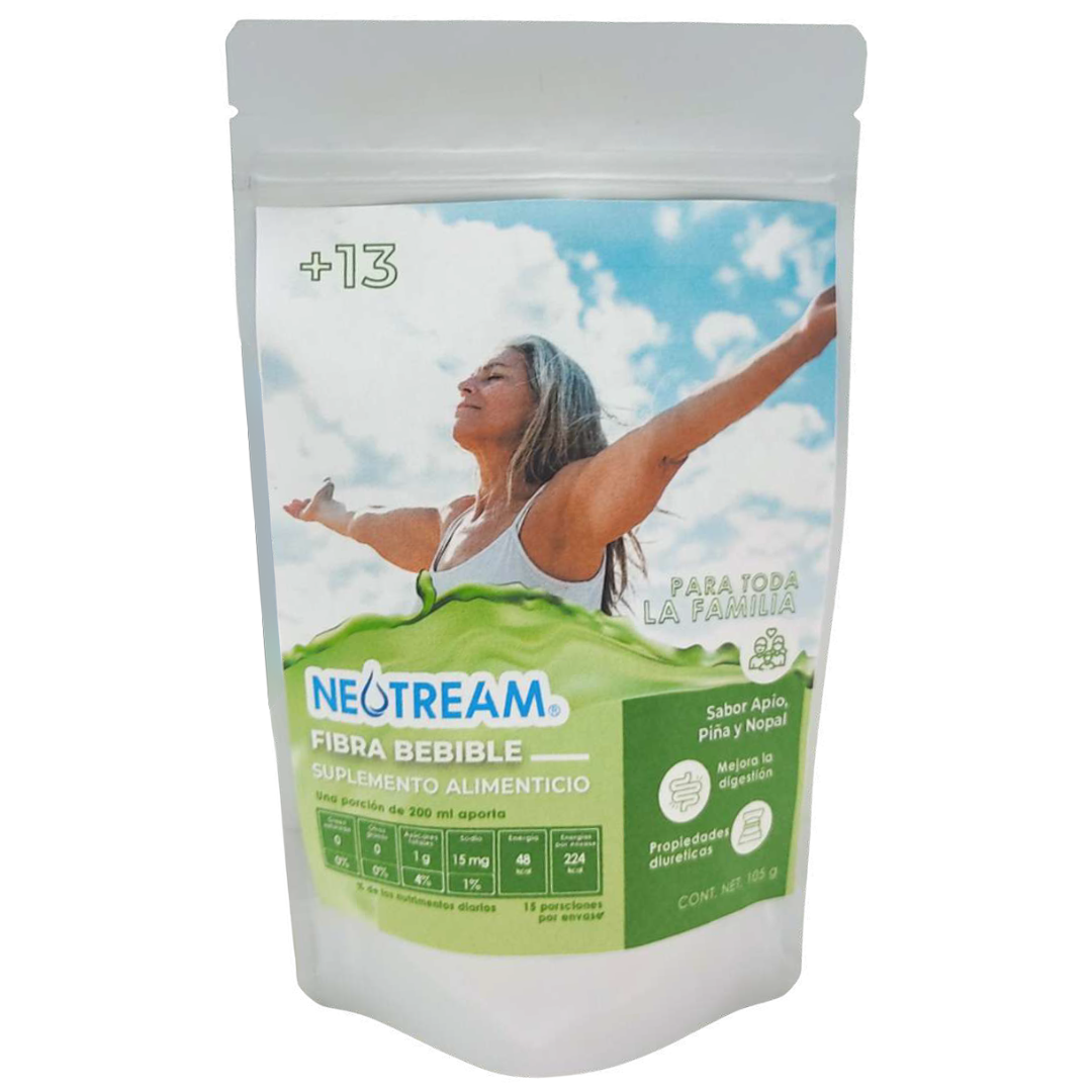 Fibra Bebible Sabor Piña, Apio y Nopal 105 gramos