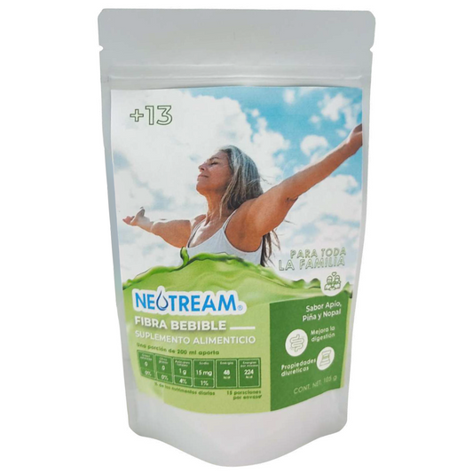 Fibra Bebible Sabor Piña, Apio y Nopal 105 gramos