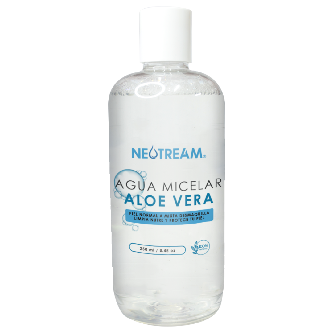 Caja con 12 piezas de Agua Micelar Piel Normal-Mixta Aloe Vera 250 ml